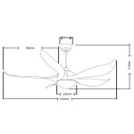 Ventilador Dc Led Noro 5 Aspas Cristalrecord